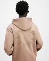 Allsaints Tierra Pullover Circle Logo Hoodie In Moorland Brown