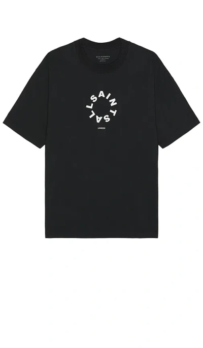 Allsaints Tierra Tee In Jet Black