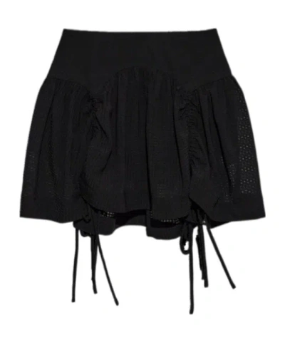 Allsaints Tie-up Detail Midi Skirt In Black