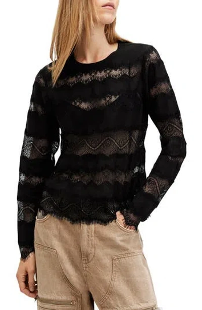 ALLSAINTS ALLSAINTS TIFF LACE ACCENT TOP