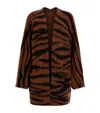 Allsaints Zoe Oversized Tiger Stripe Cardigan In Brown