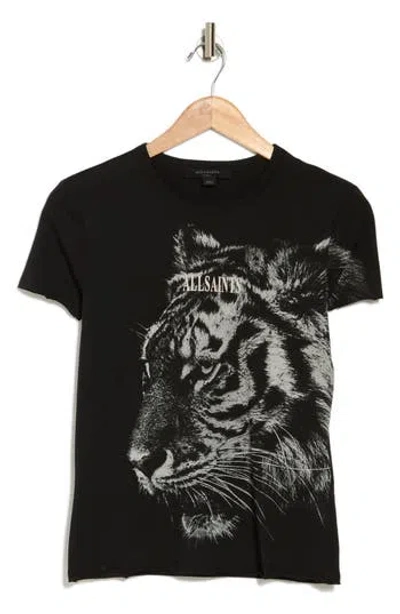 Allsaints Tigress Bela Graphic T-shirt In Black