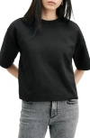 Allsaints Nika Relaxed Wool T-shirt In Black