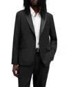Allsaints Tisbury Black Tuxedo Jacket In Black