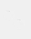 Allsaints Toggle Large Hoop Earrings In Warm Silver