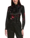Allsaints Toni Silk-blend Shirt In Black