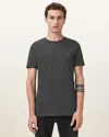 Allsaints Tonic Crew Neck Slim Ramskull T-shirt In Carter Grey