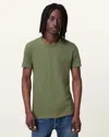 Allsaints Tonic Crew Neck Slim Ramskull T-shirt In Eden Green