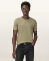 Allsaints Tonic Crew Neck Slim Ramskull T-shirt In Green
