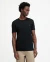 Allsaints Tonic Crew Neck Slim Ramskull T-shirt In Jet Black