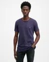 Allsaints Tonic Crew Neck Slim Ramskull T-shirt In Kilmer Purple