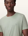 Allsaints Tonic Crew Neck Slim Ramskull T-shirt In Mineral Green