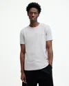 Allsaints Tonic Crew Neck Slim Ramskull T-shirt In Smokey Grey