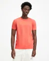 Allsaints Tonic Crew Neck Slim Ramskull T-shirt In Sunburnt Orange