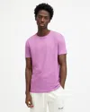 Allsaints Tonic Crew Neck Slim Ramskull T-shirt In Vivid Purple