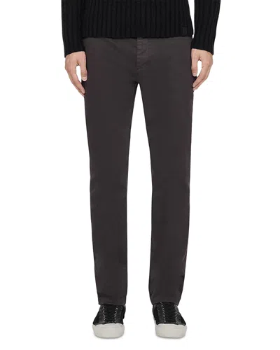 Allsaints Tower Stretch Cotton Straight Leg Chinos In Black