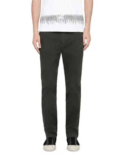 Allsaints Tower Stretch Cotton Straight Leg Chinos In Animal Print