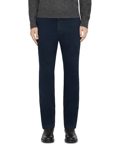 Allsaints Tower Stretch Cotton Straight Leg Chinos In Blue