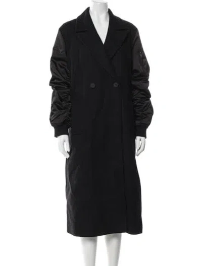 Pre-owned Allsaints Trench Coat In Black