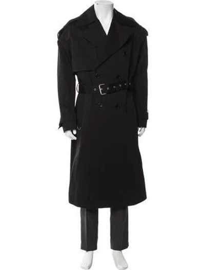 Pre-owned Allsaints Trench Coat In Black
