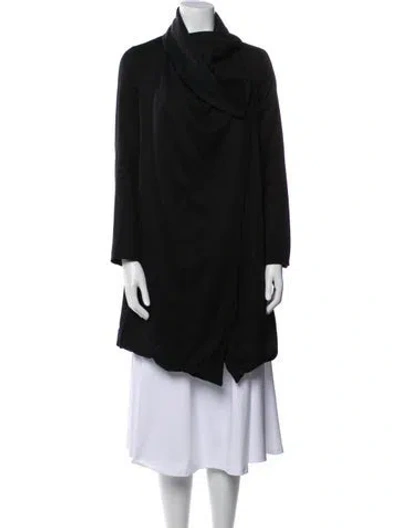 Pre-owned Allsaints Trench Coat In Black