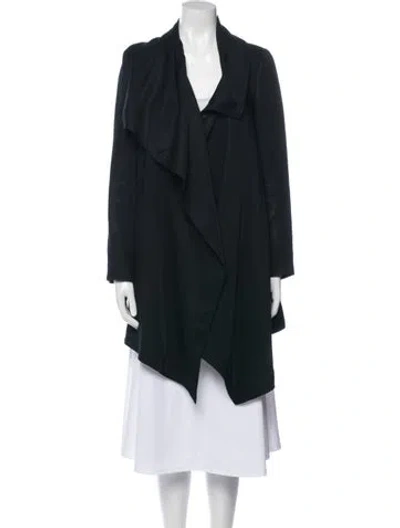 Pre-owned Allsaints Trench Coat In Black