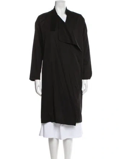 Pre-owned Allsaints Trench Coat In Black