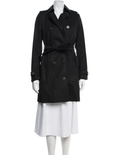 Pre-owned Allsaints Trench Coat In Black