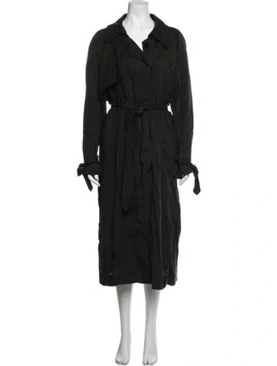 Pre-owned Allsaints Trench Coat In Black