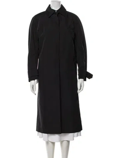 Pre-owned Allsaints Trench Coat In Blue