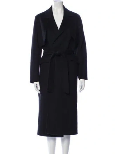 Pre-owned Allsaints Trench Coat In Blue