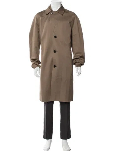 Pre-owned Allsaints Trench Coat In Brown