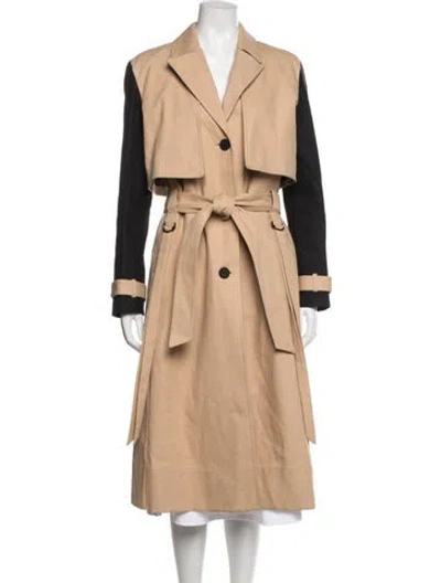 Pre-owned Allsaints Trench Coat In Brown