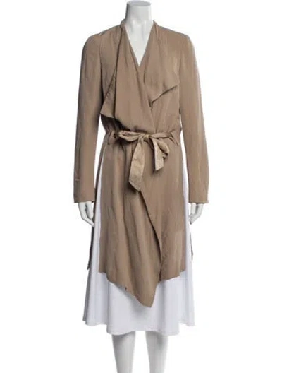 Pre-owned Allsaints Trench Coat In Neutral
