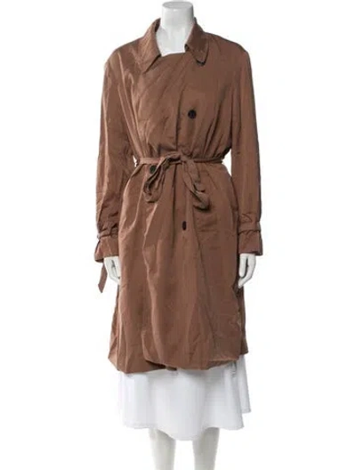 Pre-owned Allsaints Trench Coat In Neutral