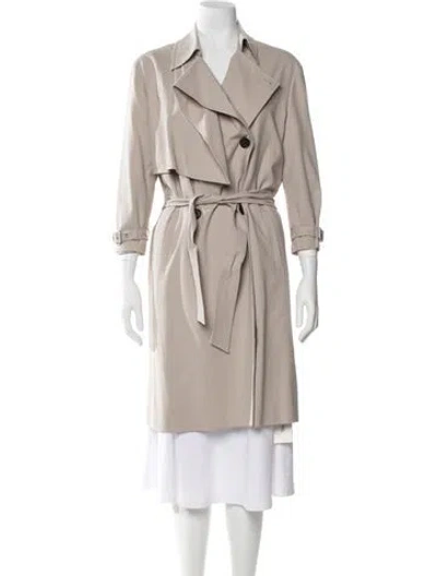 Pre-owned Allsaints Trench Coat In Neutral