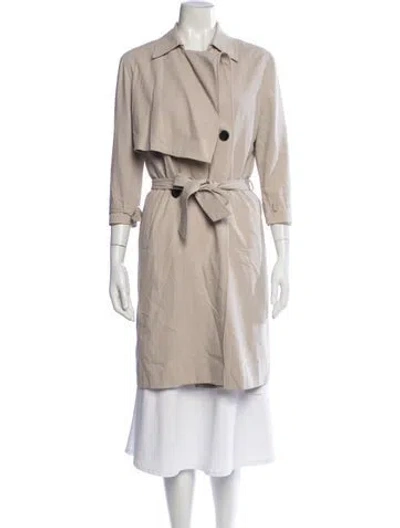 Pre-owned Allsaints Trench Coat In Neutrals
