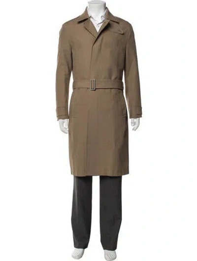 Pre-owned Allsaints Trench Coat In Neutrals