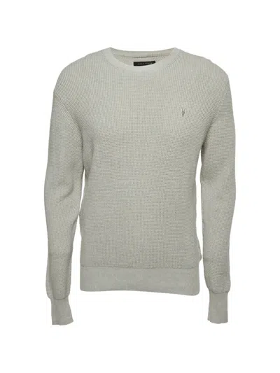 Pre-owned Allsaints Trias Waffle-knit Sweater In Gray