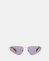 Allsaints Trinity Cat Eye Sunglasses In Gold/tort