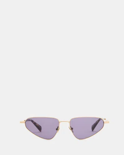 Allsaints Trinity Cat Eye Sunglasses In Gold