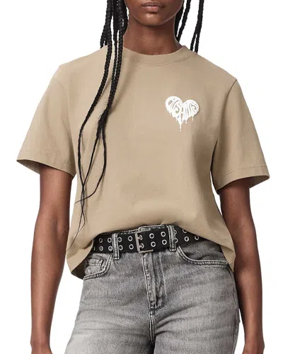 Allsaints Trip Lisa Tee In Neutral