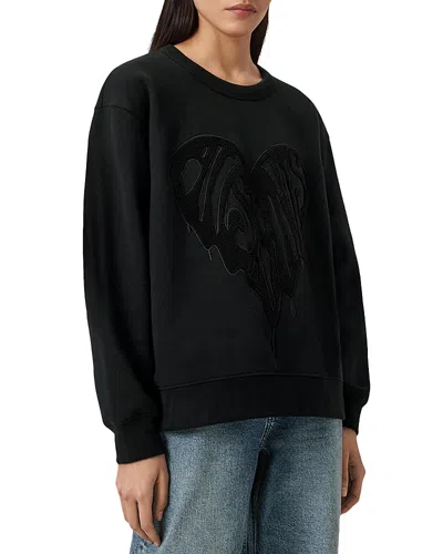 Allsaints Trip Piper Graphic Sweatshirt In Black