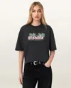Allsaints Troppo Oversized Etta T-shirt In Black