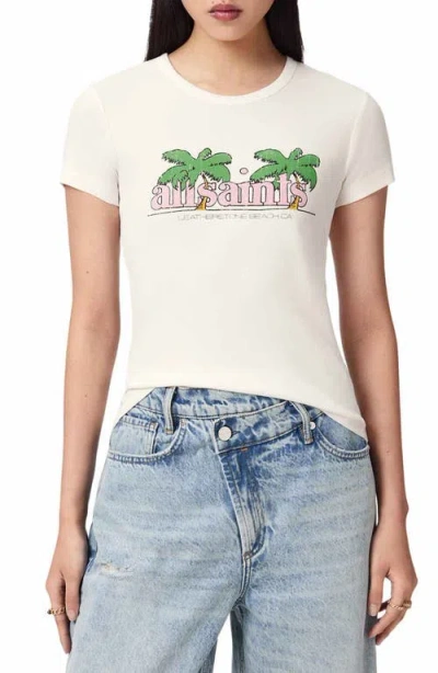 Allsaints Troppo Stevie Graphic Cotton T-shirt In White