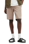 Allsaints Troy Slim Fit Ramskull Shorts In Chestnut Brown
