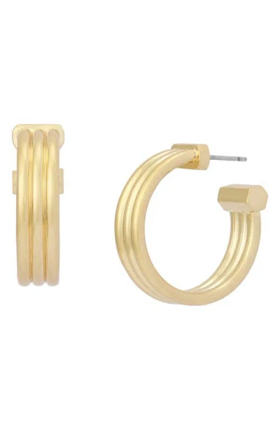 Allsaints Tube Hoop Earrings In Gold