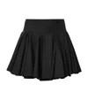 Allsaints Womens Black Tulip Gathered-waist Stretch-woven Mini Skirt In Black
