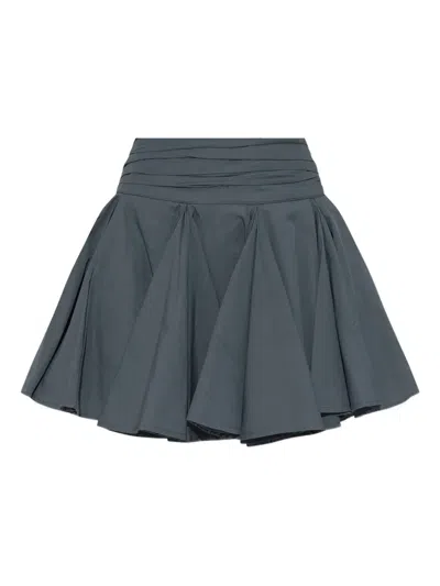 Allsaints Tulip Pleated Mini Skirt In Gray
