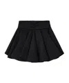 Allsaints Womens Black Tulip Gathered-waist Stretch-woven Mini Skirt In Blue